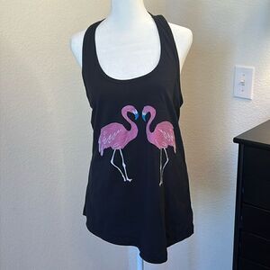 “Next Level” Racerback Pink Flamingo Tank Top - Size XL